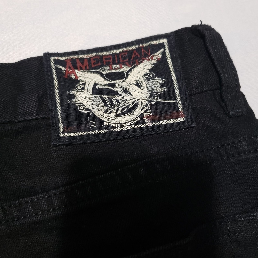 American Living Capri Jeans Womens 8 Black Dark Wash Mid Rise Button‎ Fly 30W - Picture 8 of 12